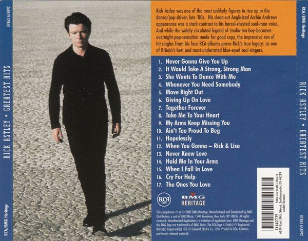 Rick Astley : Greatest Hits (CD, Comp, Club)
