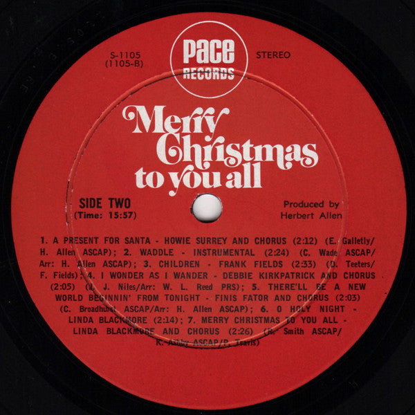 Up With People : Merry Christmas To You All (LP, Album)