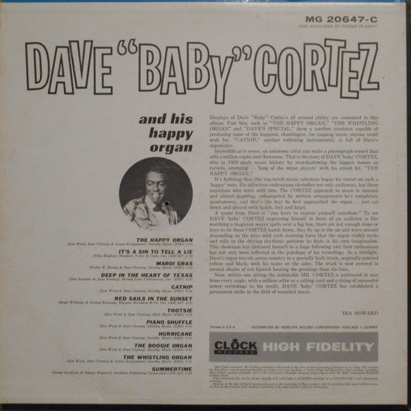 Dave "Baby" Cortez : Dave "Baby" Cortez And His Happy Organ (LP, Album, Mono)