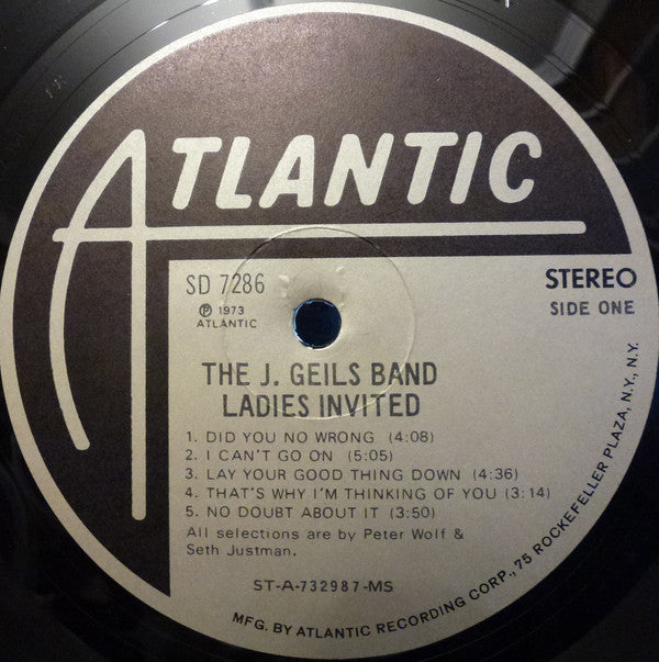 The J. Geils Band : Ladies Invited (LP, Album, MS)