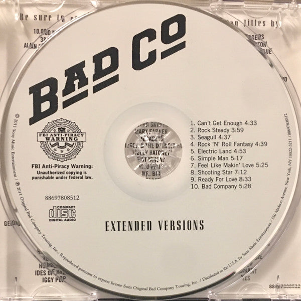 Bad Company (3) : Extended Versions (CD, Album)