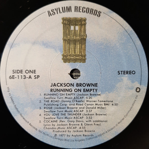 Jackson Browne : Running On Empty (LP, Album, RE, Spe)