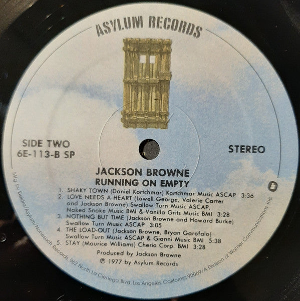Jackson Browne : Running On Empty (LP, Album, RE, Spe)