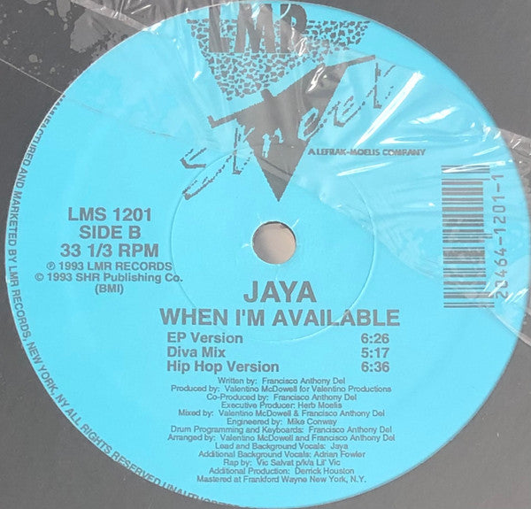 Jaya (2) : When I'm Available (12", Single)