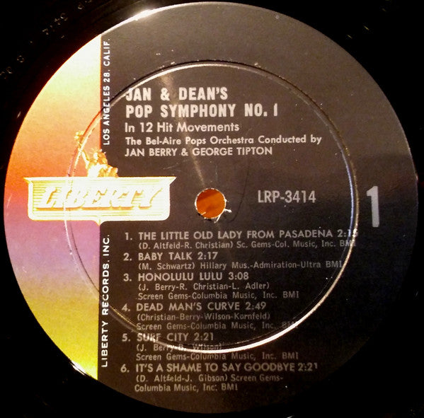The Bel-Aire Pops Orchestra : Jan & Dean's Pop Symphony No. 1 (LP, Album, Mono)