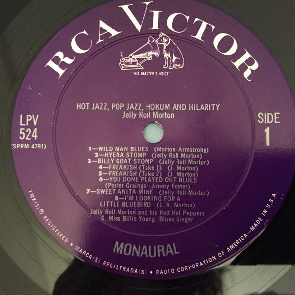 Jelly Roll Morton : Hot Jazz, Pop Jazz, Hokum And Hilarity (LP, Comp, Mono)