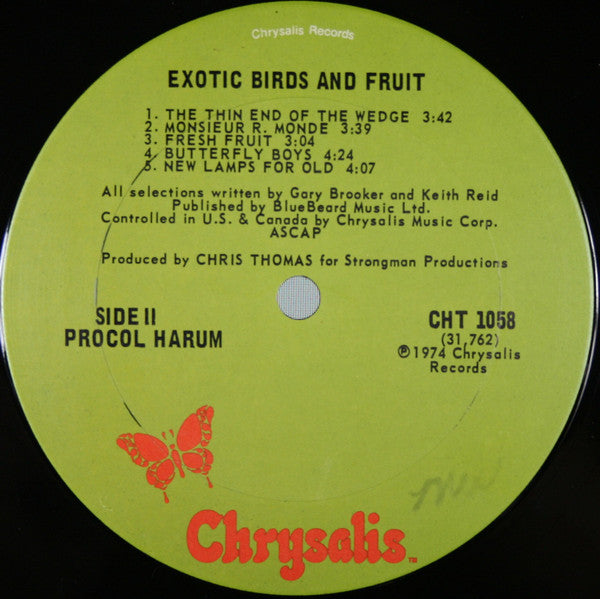 Procol Harum : Exotic Birds And Fruit (LP, Album, Ter)