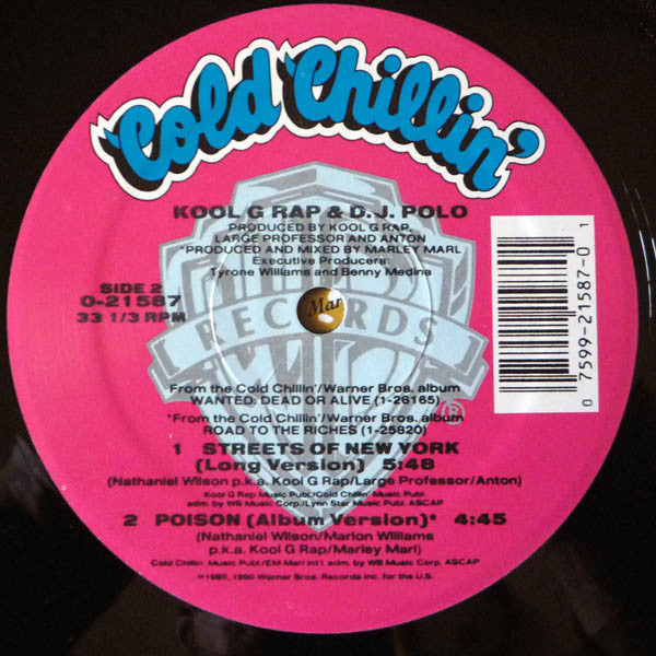 Kool G Rap & DJ Polo* : Streets Of New York (12", Maxi)