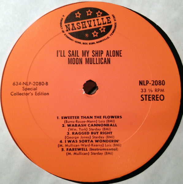 Moon Mullican : I'll Sail My Ship Alone (LP, Comp)