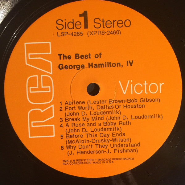 George Hamilton IV : The Best Of George Hamilton IV (LP, Comp)