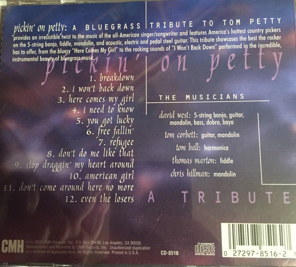 Various : Pickin' On Petty: A Bluegrass Tribute To Tom Petty (CD, Album)