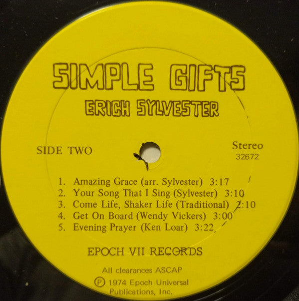 Erich Sylvester (2) : Simple Gifts (LP, Album)