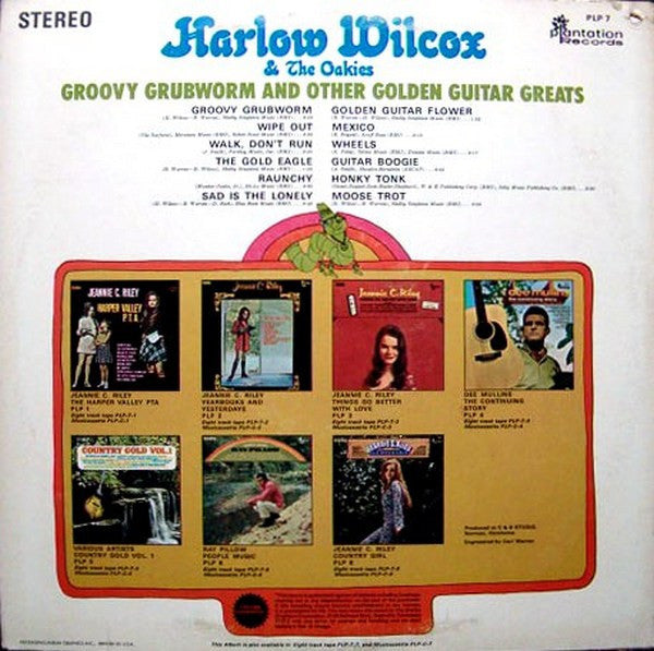 Harlow Wilcox & The Oakies* : Groovy Grubworm And Other Golden Guitar Greats (LP)