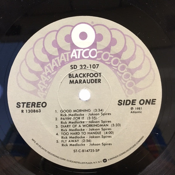 Blackfoot (3) : Marauder (LP, Album, Club, RCA)