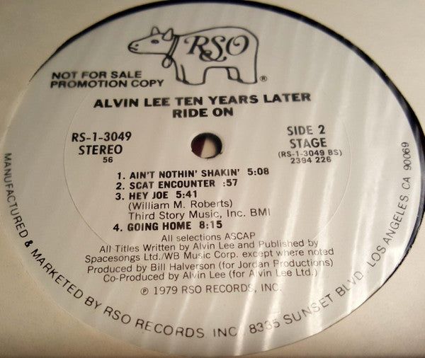 Alvin Lee & Ten Years Later : Ride On (LP, Album, Promo, 73 )