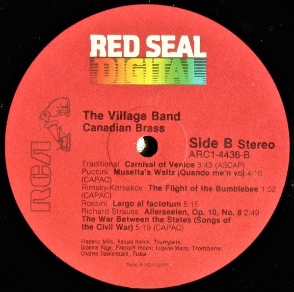 The Canadian Brass : The Village Band A Nostalgic Recollection By The Canadian Brass (LP, Album, RE)