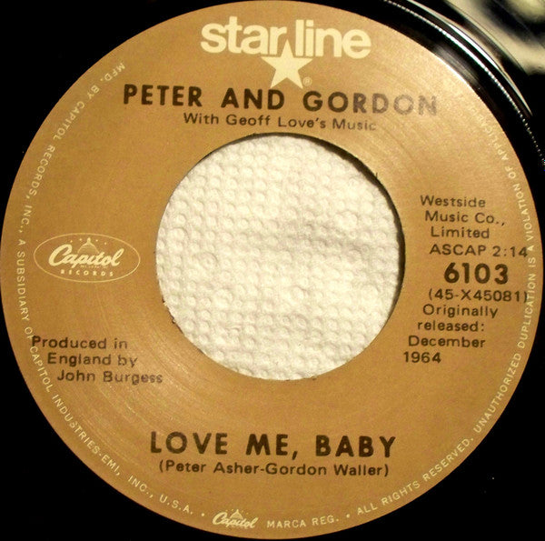 Peter And Gordon* With Geoff Love's Music* : I Go To Pieces (7", RE, Bro)