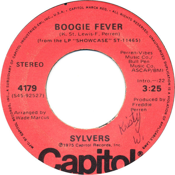 Sylvers* : Boogie Fever (7", Single, Jac)