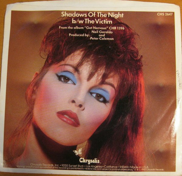 Pat Benatar : Shadows Of The Night (7", Single)