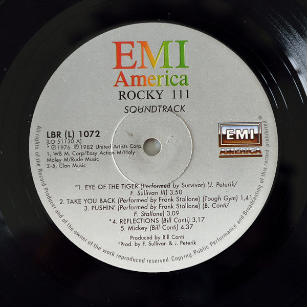 Bill Conti : Rocky III - Original Motion Picture Score (LP, Album)