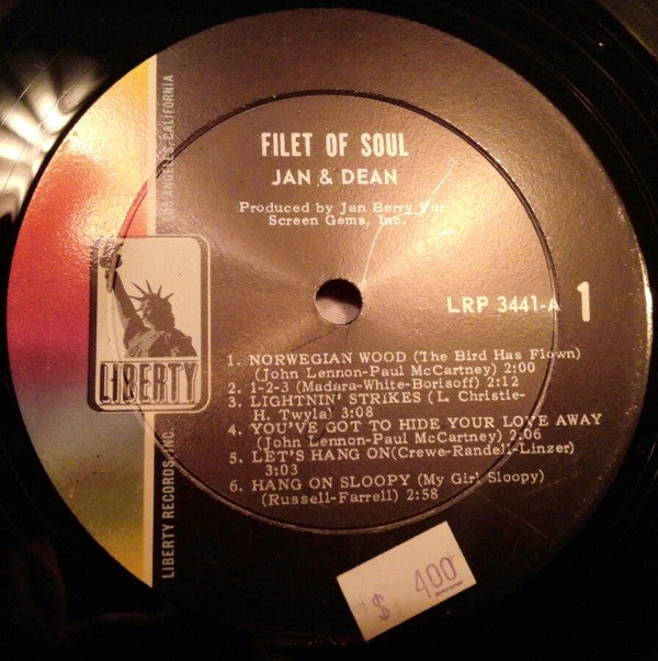 Jan & Dean : Filet Of Soul (LP, Album, Mono)