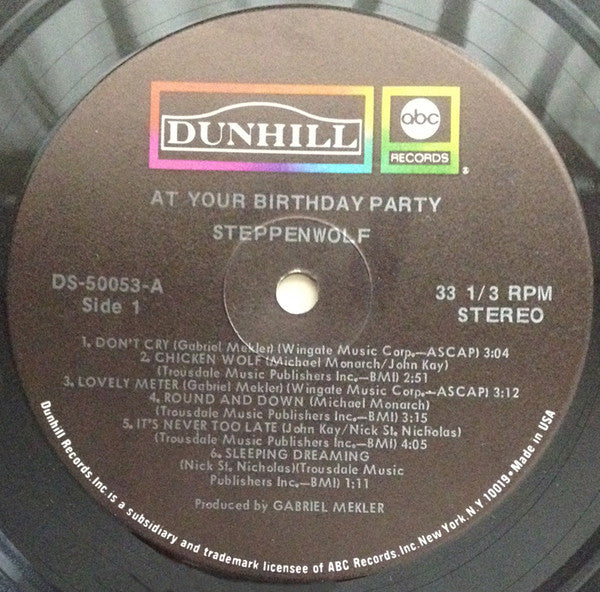 Steppenwolf : At Your Birthday Party (LP, Album, Die)