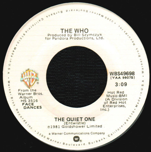 The Who : You Better You Bet (7", Single, Spe)