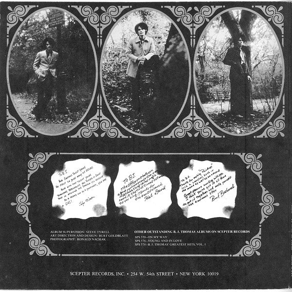 B.J. Thomas : Raindrops Keep Fallin' On My Head (LP, Album, Pit)