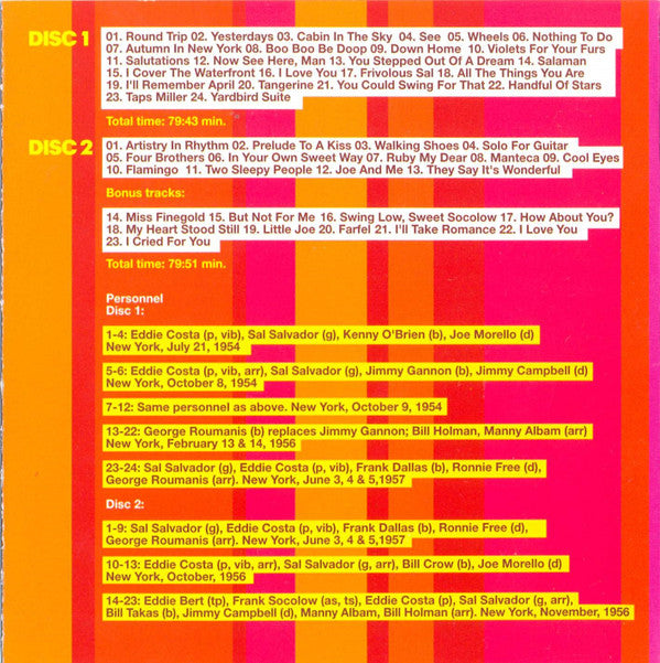 Eddie Costa & Sal Salvador Quartet : Complete Studio Recordings (2xCD, Comp)