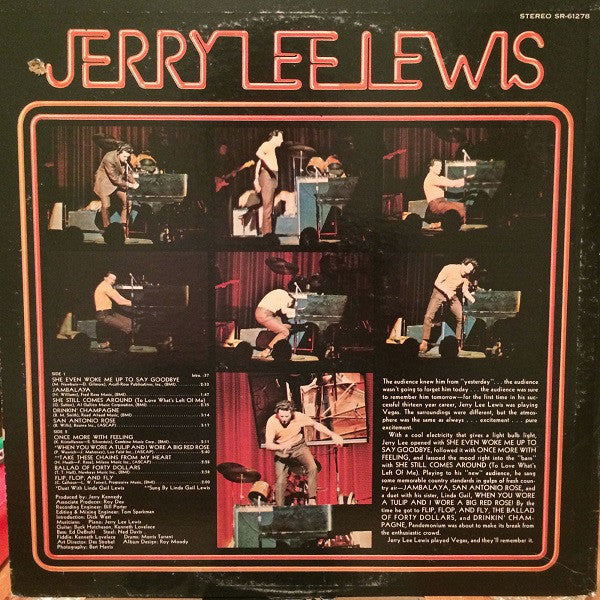 Jerry Lee Lewis : Live At The International, Las Vegas (LP, Album, PRC)