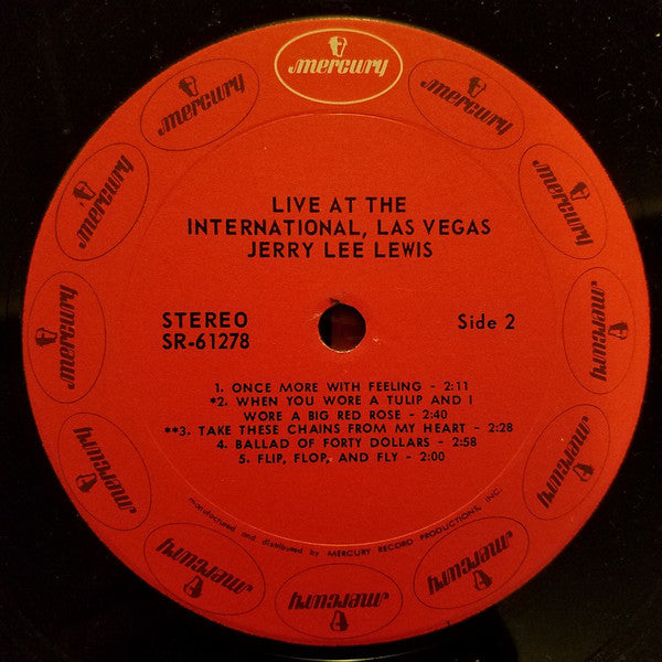 Jerry Lee Lewis : Live At The International, Las Vegas (LP, Album, PRC)