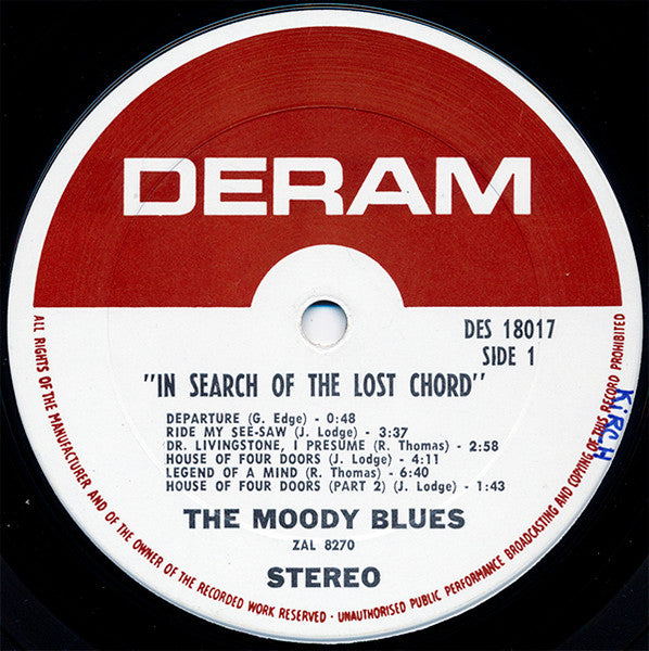 The Moody Blues : In Search Of The Lost Chord (LP, Album, Pit)