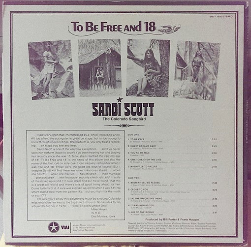 Sandi Scott : To Be Free And 18 (LP)