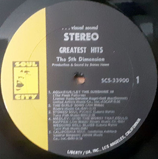 The 5th Dimension* : Greatest Hits (LP, Comp, Res)