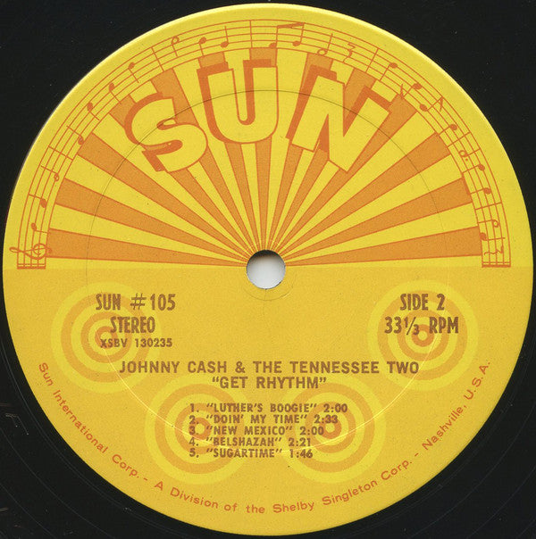 Johnny Cash & The Tennessee Two : Get Rhythm (LP, Comp, RE)
