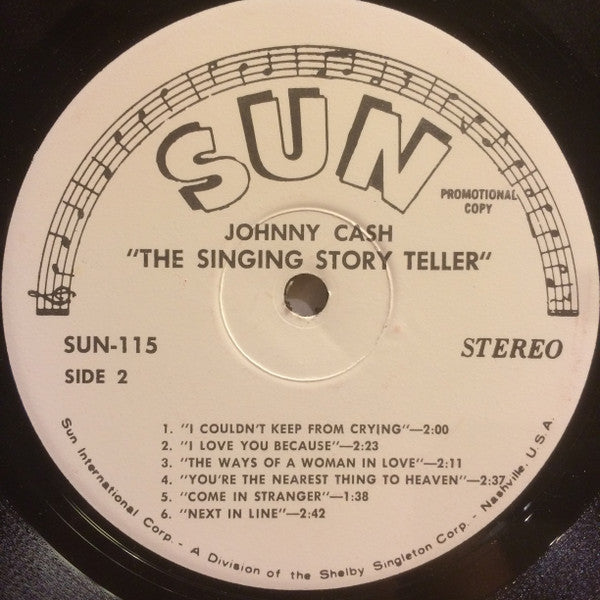 Johnny Cash And The Tennessee Two* : The Singing Story Teller (LP, Album, Comp, Promo)