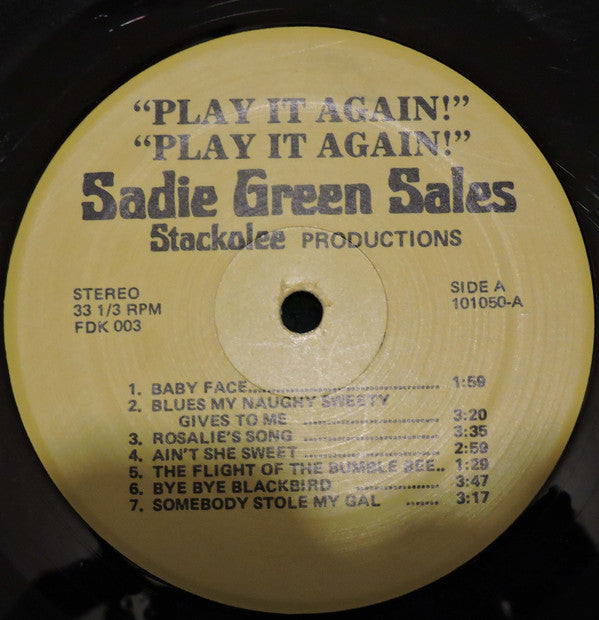 Sadie Green Sales : Play It Again! Play It Again! (LP, Album)