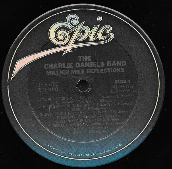 The Charlie Daniels Band : Million Mile Reflections (LP, Album, Ter)