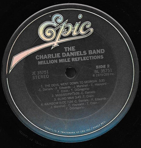 The Charlie Daniels Band : Million Mile Reflections (LP, Album, Ter)