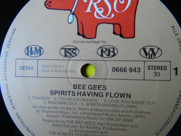 Bee Gees : Spirits Having Flown (Vinyl, VG+) – Square Cat Vinyl