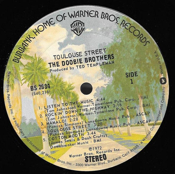 The Doobie Brothers : Toulouse Street (LP, Album, RP, Ter)