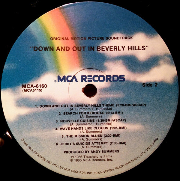 Various : Down And Out In Beverly Hills (Original Motion Picture Soundtrack) (LP, Album)