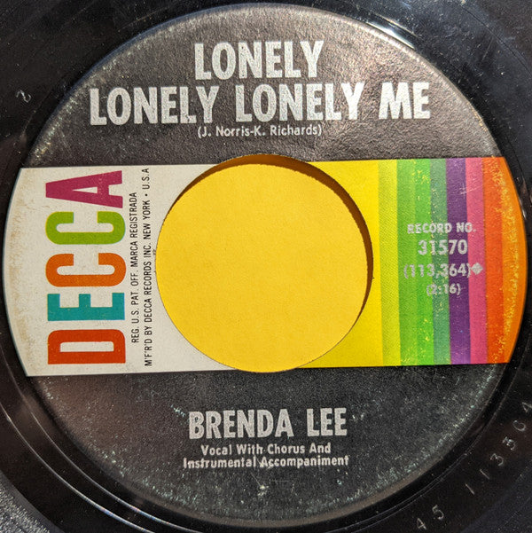 Brenda Lee : As Usual (7", Pin)