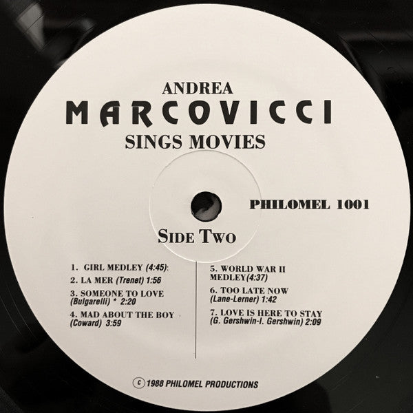 Andrea Marcovicci : Andrea Marcovicci Sings Movies (LP, Album)