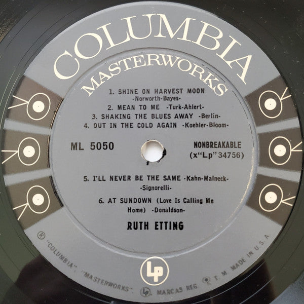 Ruth Etting : The Original Recordings Of Ruth Etting (LP, Comp, Mono, Six)