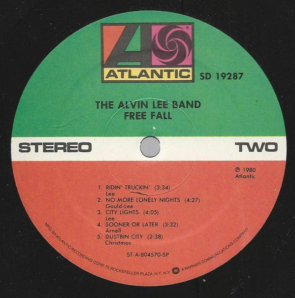 The Alvin Lee Band : Free Fall (LP, Album, SP)