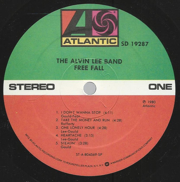 The Alvin Lee Band : Free Fall (LP, Album, SP)