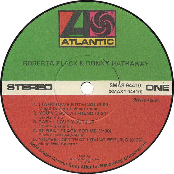 Roberta Flack & Donny Hathaway : Roberta Flack & Donny Hathaway (LP, Album, Club)