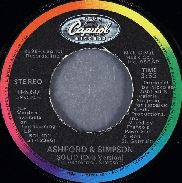 Ashford & Simpson : Solid (7", Single, Jac)