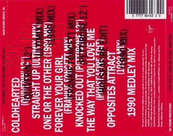 Paula Abdul : Shut Up And Dance (The Dance Mixes) (CD, Comp, RE)